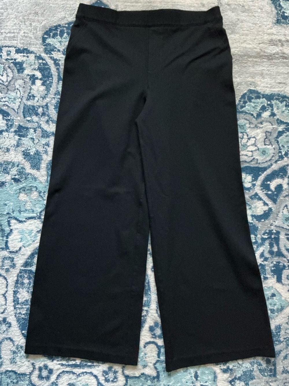 SPANXsupersmooth™ PerfectFit Ponte Wide Leg Pant. Black. XL Petite.